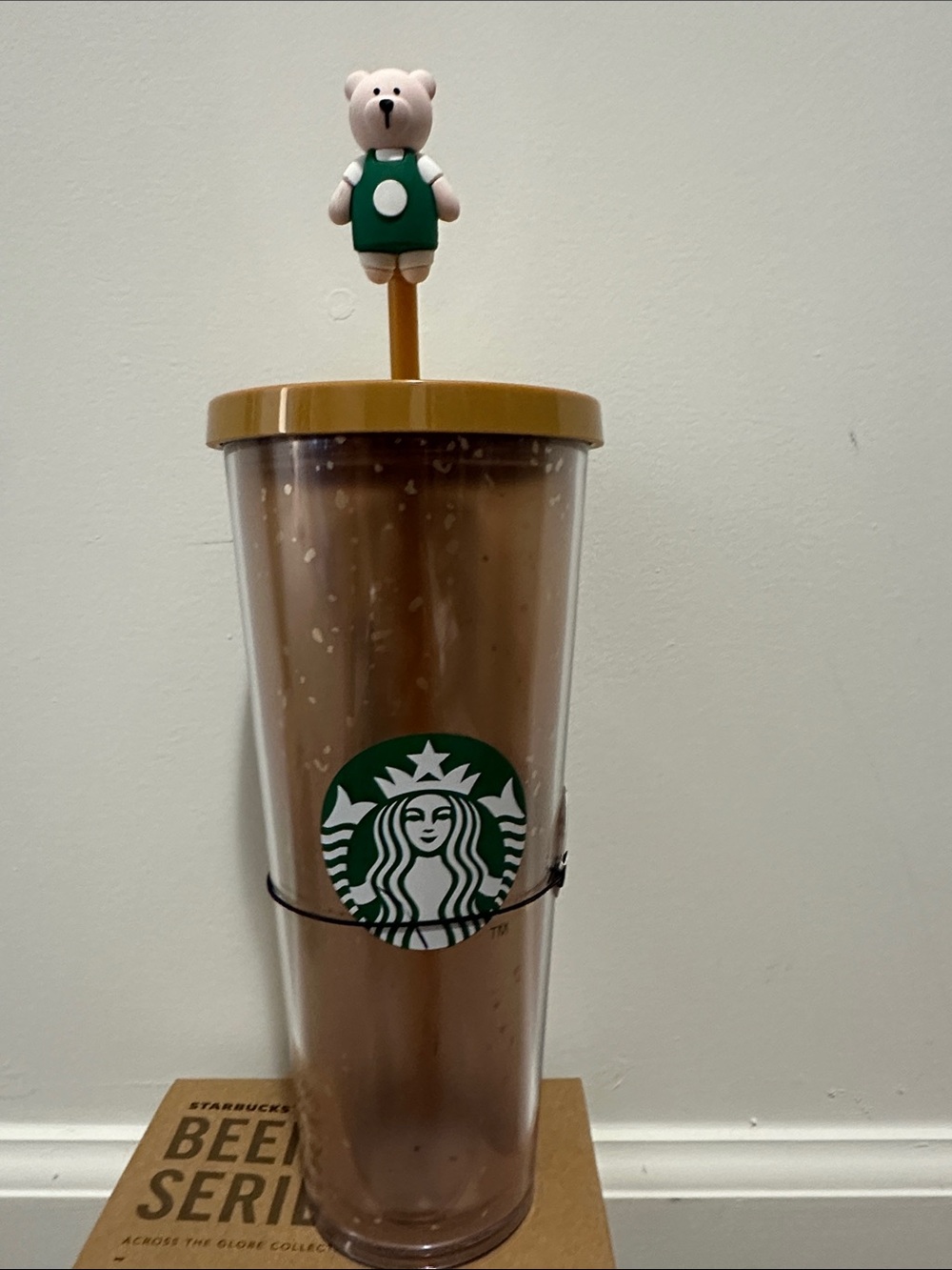 Starbucks Philippines Brown and Green Bear Straw Tumbler